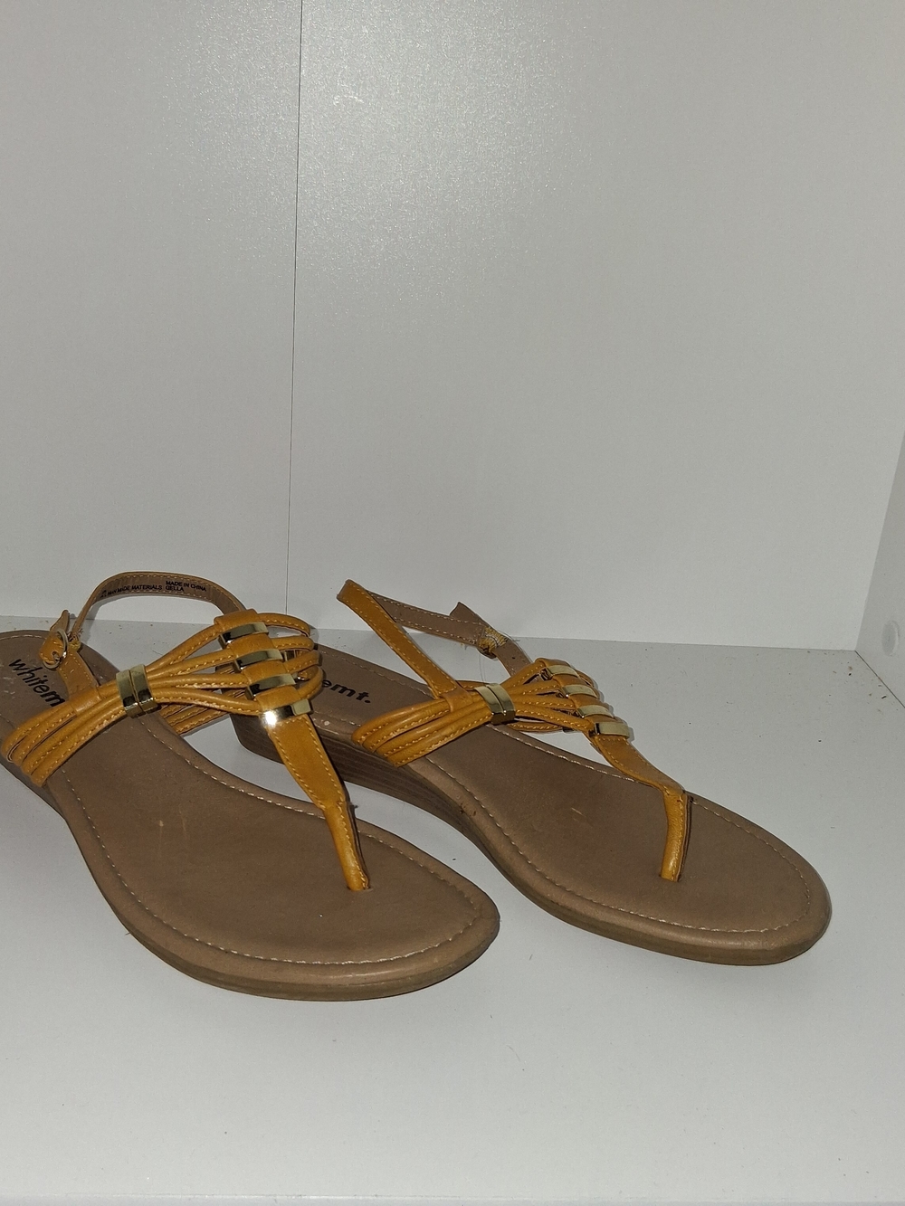 Women’s Mustard Yellow Strappy Thong Sandals